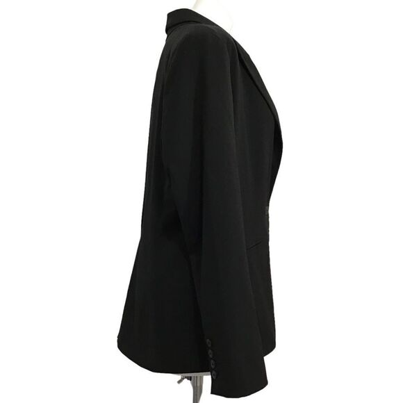 Norma Kamali Black One Button Blazer Size 18 - Picture 5 of 14